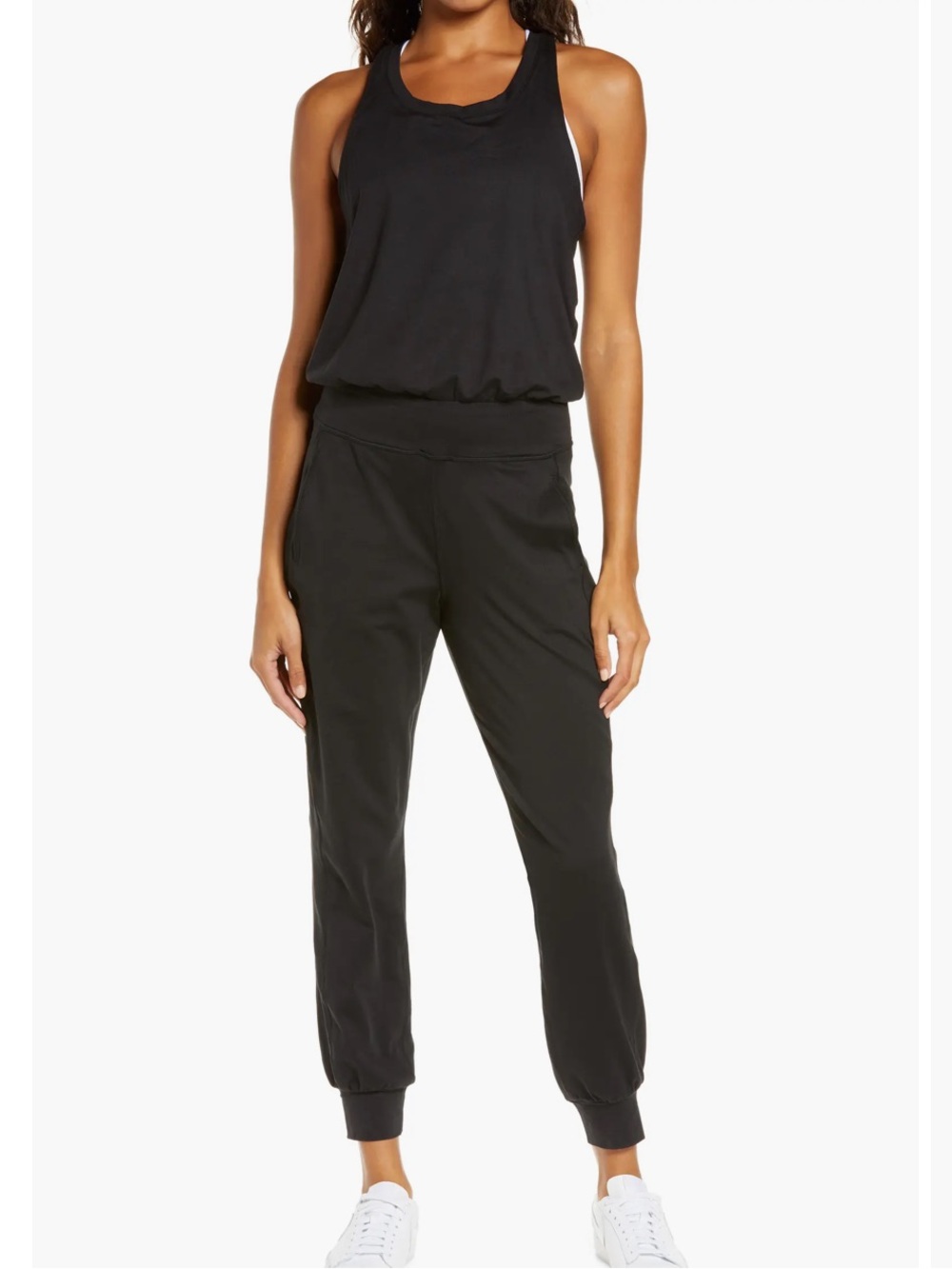 Sweaty Betty Gary racerback black jumpsuit